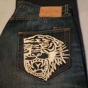 Mens 2009 Ed Hardy Jean's with tiger